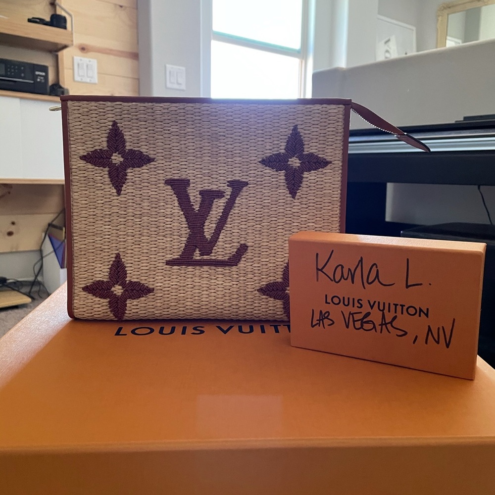 Brand new Louis Vuitton raffia toiletry 26